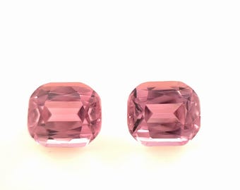 Natural Pink Tourmaline 2.22 CT Cushion Cut Matching Pair Loose Gemstones, Pink Tourmaline Pair, Natural Pink Gemstones for Fine Jewelry