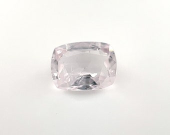 AAAA 1.54 ct loose Cushion cut Pastel Pink Untreated Morganite engagement ring gemstone