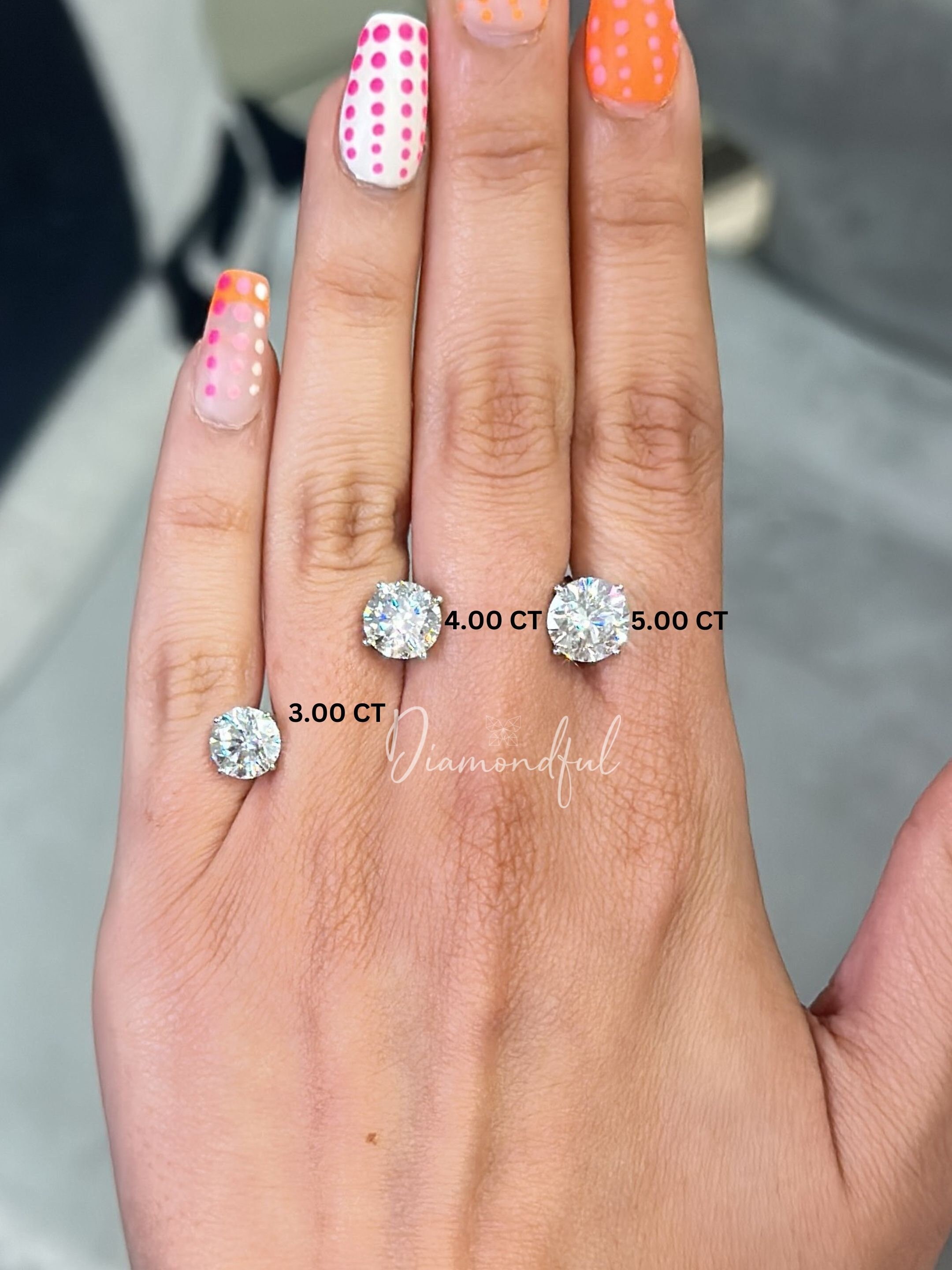 3.00-5.00 CTW IGI CERTIFIED VS1-VS2 Round Cut Lab Grown Diamond 