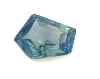 1.03 CT Untreated loose Lozenge Hybrid Cut Teal Parti Sapphire engagement ring gemstone loose gemstone sapphire