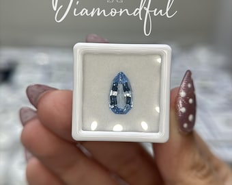 Natural Aquamarine 2.78 CT Fancy Step Pear Cut Loose Gemstone, Blue Aquamarine, Natural Brazilian Aquamarine for Fine Jewelry