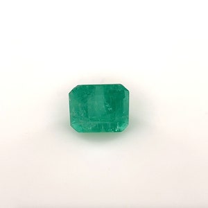 AA 0.71 CT loose Rectangle Emerald  Cut Green Emerald engagement ring gemstone