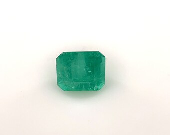AA 0.71 CT loose Rectangle Emerald  Cut Green Emerald engagement ring gemstone