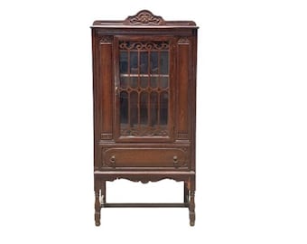 CUSTOMIZE: Antique Jacobean China Cabinet. Bedroom Storage. Kitchen Cupboard. Bathroom Linen Closet. Office Display.