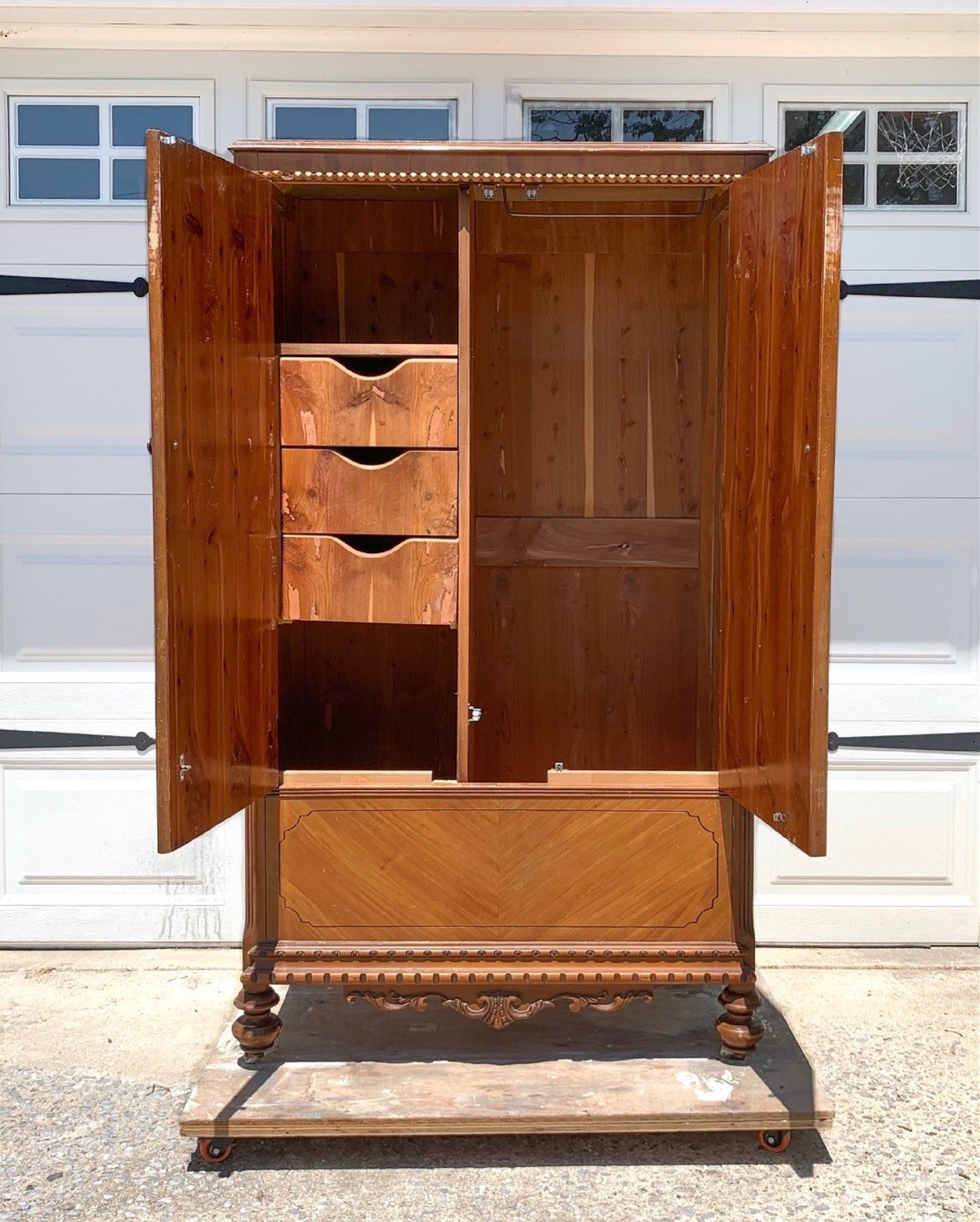 CUSTOMIZE Antique Armoire. Nursery Closet. Guest Room Etsy Canada