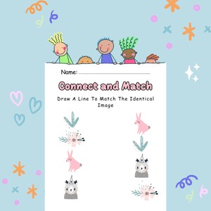 Children&#39;s Matching Worksheet
