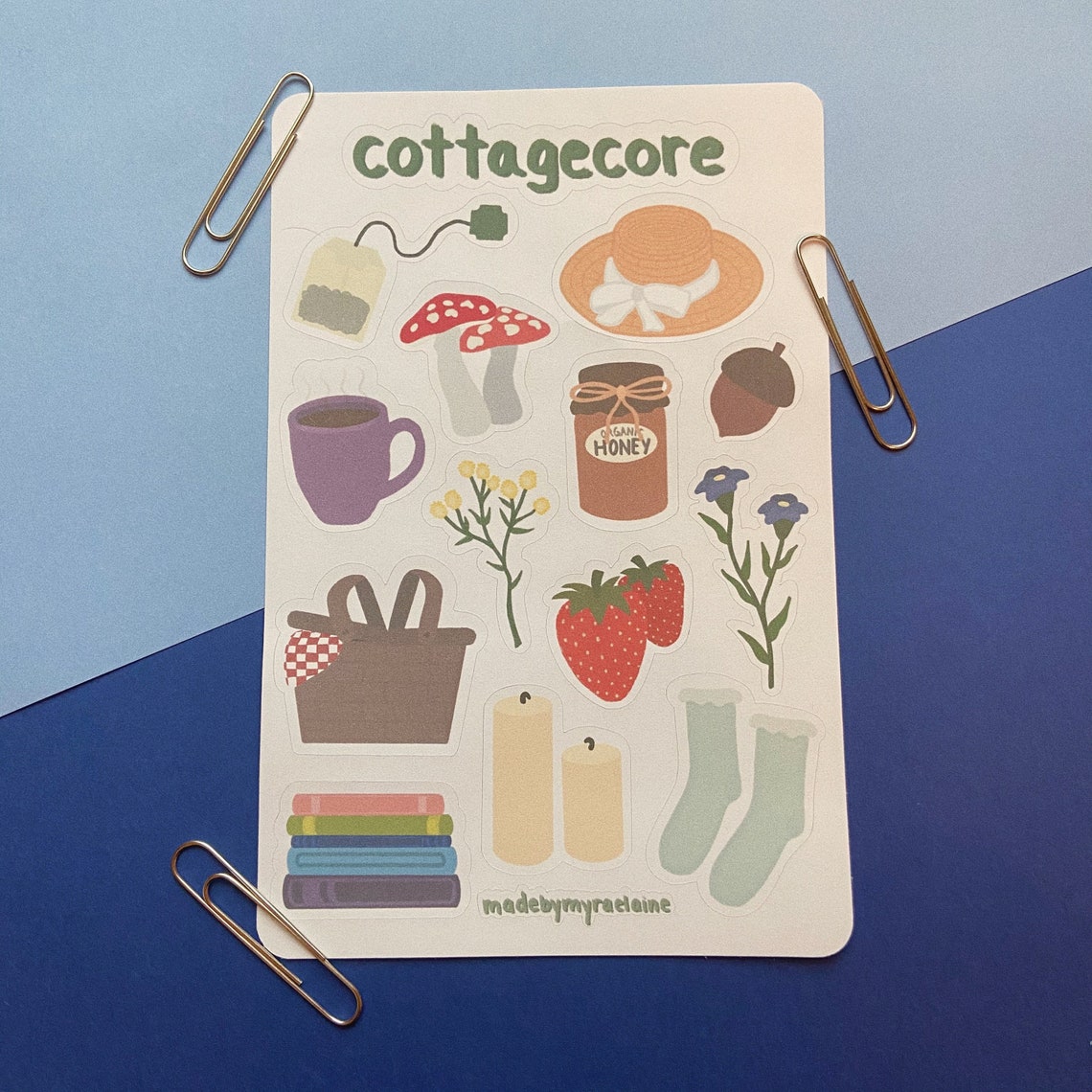Cottagecore Sticker Sheet Planner Stickers | Etsy