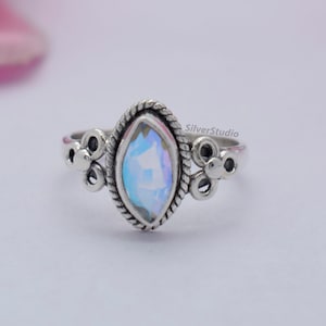 Natural Angel Aura Quartz Ring , 925 Sterling Silver Ring , Handmade Ring, Marquise Angel Aura Quartz Ring, Designer Ring, Women Ring