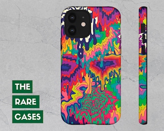 Psychedelic iPhone Case XR/11/12/13/14/Pro/Max/Plus Dual Layer Trippy Case,  Hippie Phone Cover (Glossy/Matte) Youth iPhone Case TOUGH/SNAP