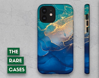 Blue Marble iPhone Case 16/15/14/13/12/11/Pro/Max/Plus Premium Acrylic Paints Phone Cover (Glossy/Matte) Alcohol ink iPhone Case TOUGH/SNAP