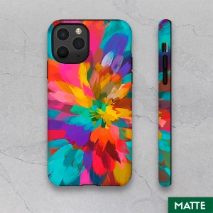 Summer Colorful iPhone Case 11/12/13/14/Plus/Pro/Max/Mini/8/X/XS/XR Dual Layer Bright Phone Cover Glossy/Matte Abstract iPhone TOUGH Case image 8