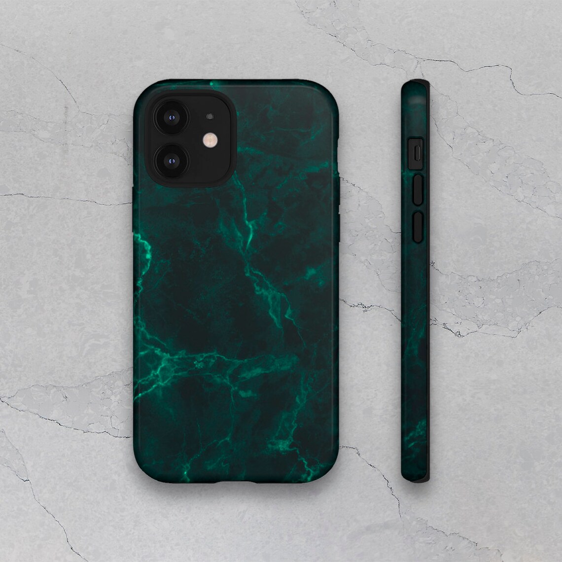 Dark Green iPhone Case 8/X/XR/11/12/Pro/Max Dual Layer Premium Etsy