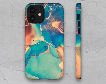 Marble iPhone Case 115/14/13/12/11/8/X/Xs/XR/Pro/Max - Premium Mobile Phone Cover (Glossy/Matte) Modern Fluid Art iPhone Case TOUGH/SNAP
