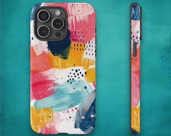 Color Splash Abstract Phone Case - Fits iPhone 12/13/14/15, Pro/Max, Samsung S24/S23/S22, Google Pixel 8/7/6/5