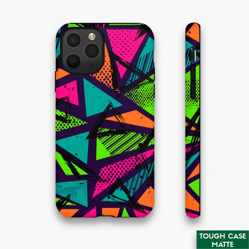 Abstract Phone Cover Geometric iPhone Case 8XXR1112ProMaxPlus Dual Layer Premium Case Sports Mosaic iPhone Tough Case GlossyMatte