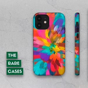 Summer Colorful iPhone Case 11/12/13/14/Plus/Pro/Max/Mini/8/X/XS/XR Dual Layer Bright Phone Cover (Glossy/Matte) Abstract iPhone TOUGH Case