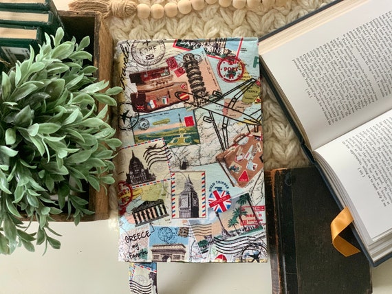 Travel Book Cover With Sewn-in Bookmark 