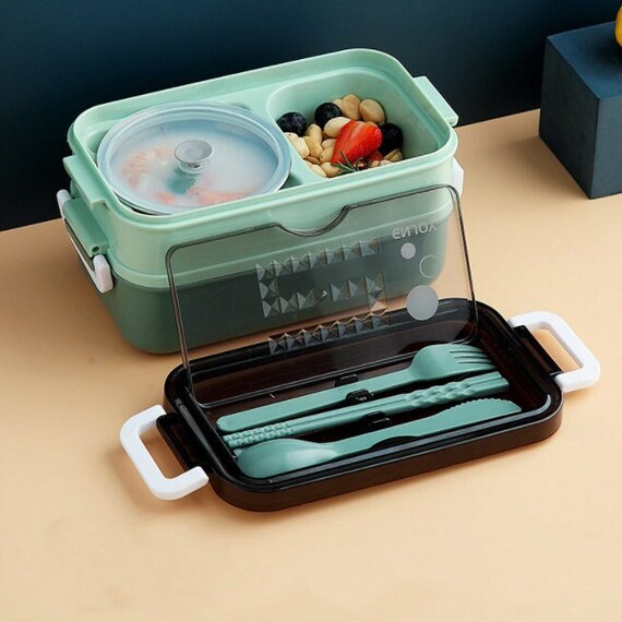 1200ml Double Tier Bento Box Meal Box Tableware Microwave Dinnerware 3 Color 1200ml Double Tier Bento Box Meal Box Tableware Microwave Dinnerware 3 Color