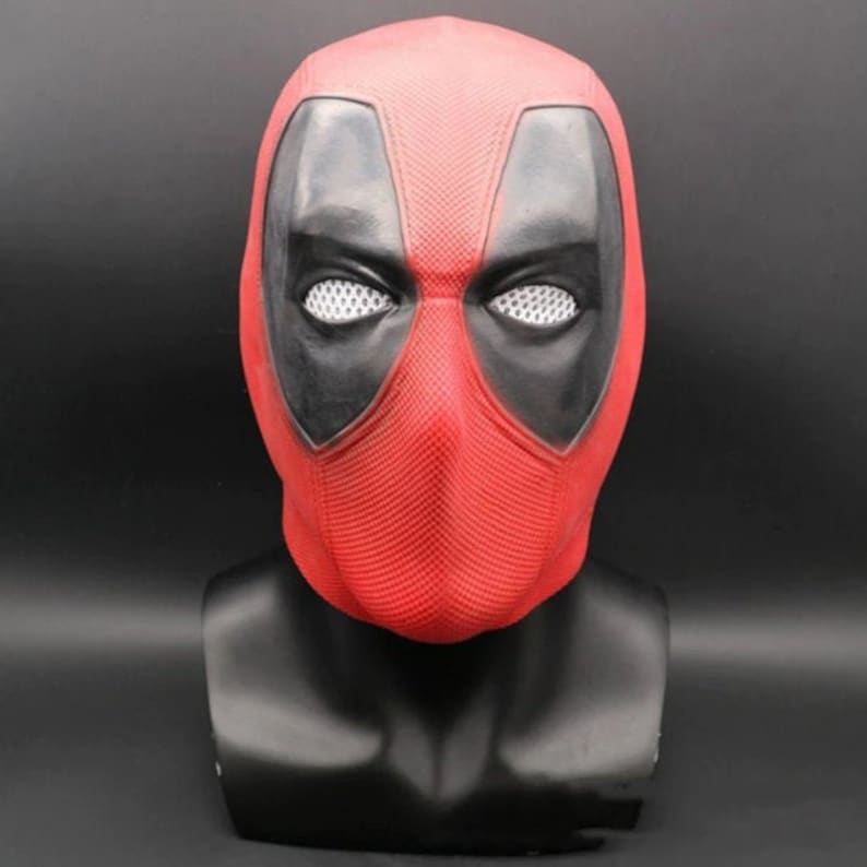 Deluxe Adult Men's Latex Deadpool Mask Cosplay Superhero Mask Halloween Prop New Deluxe Adult Men's Latex Deadpool Mask Cosplay Superhero Mask Halloween Prop New