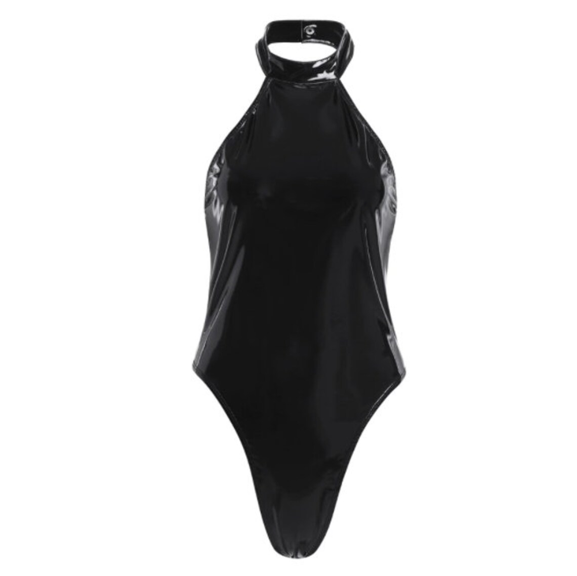 Women’s Latex Swimsuits Lingerie Wetlook Leather High Cut | Etsy