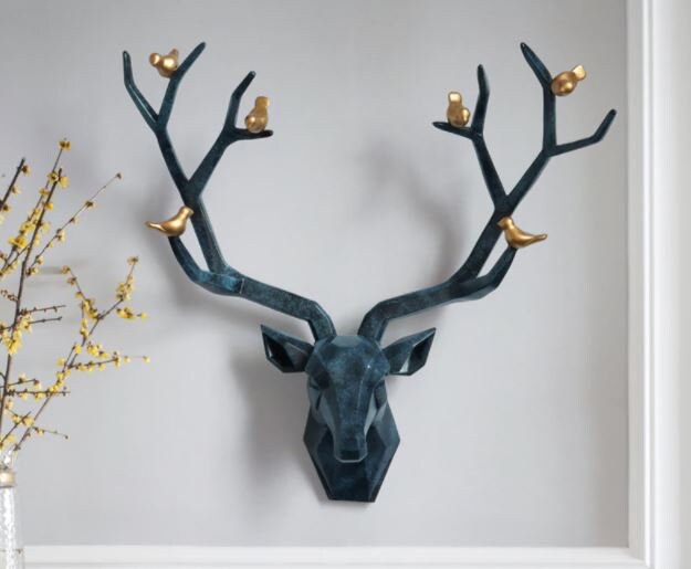 Resin 3d Big Deer Head Wall Decoration For Home Statue Israel - Animal Head Home Decor Resin 3d Big Deer Head Wall Decoration For Home Statue Israel - Animal Head Home Decor