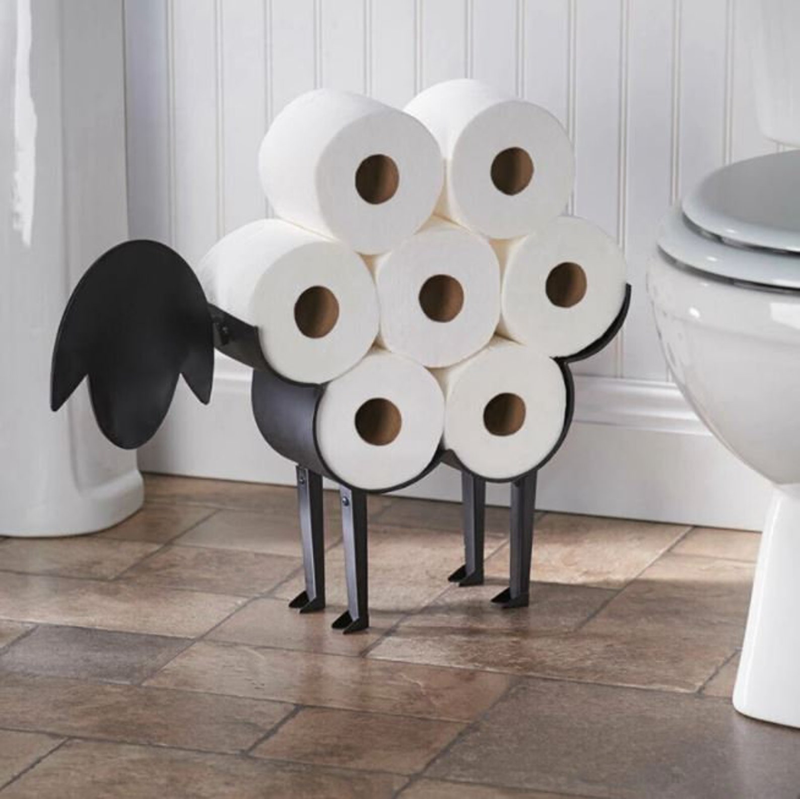 Sheep Decorative Toilet Roll Holder Wall Mount Bathroom Iron Etsy