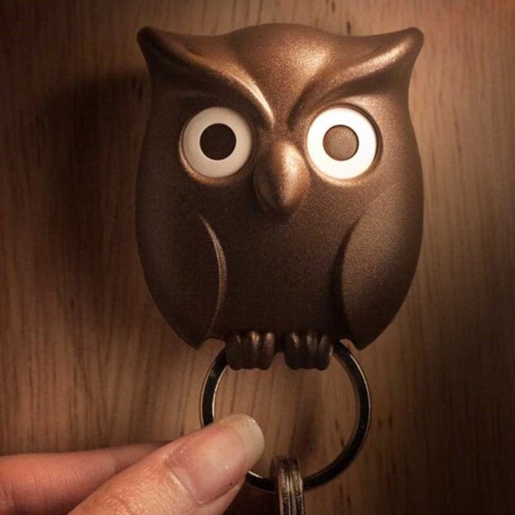 Magnetic Key Holder Owl Black white brown Shape Hanger Home White Magnet Novelty 