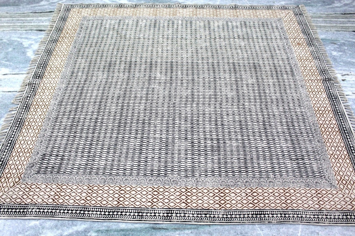 12x12 Rug Square Rug Handmade Rug Indian Rug Area Rug Etsy