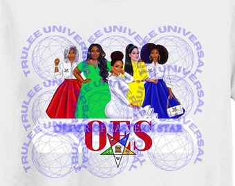 OES Sisters Order of Eastern Star OES Sorority T-shirt teeshirt tee-shirt Sisterhood Freemasonic both star designs