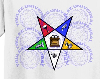 Order of Eastern Star logo OES Sorority T-shirt teeshirt tee-shirt Sisterhood Freemasonic