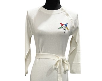 Limited Edition Oes Order of Eastern Star logo Dress  (Go UP 1 SIZES from your size)