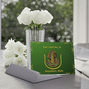 Personalized daughters DOI fraternal sorority folded blank card