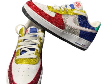 OES Order of Eastern Star Bling out AF1 Size 7Y 8.5 woman's