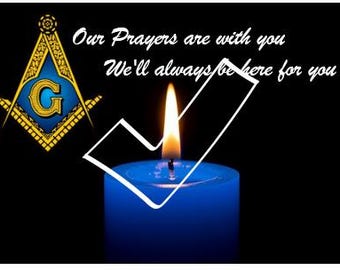 Masonic Mason Sympathy Brotherhood Fraternal Holiday Sorority Folded blank card
