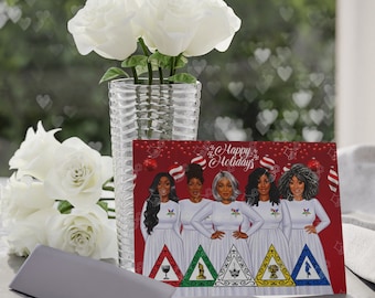 Happy Holidays 2 OES Order of Eastern Star sisters sisterhood fraternal holiday sorority folded blank card