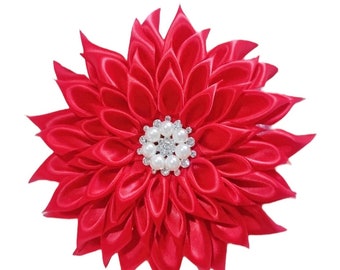 Delta sorority Detla Sigma Theta color flower brooch,  flower corsage broach pin design