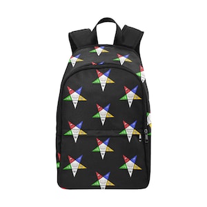Order of Eastern Star OES Black logo Backpack, OES Bag