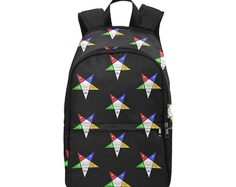 Order of Eastern Star OES Black logo Backpack, OES Bag