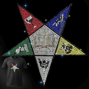 Order of Eastern Star OES rystal Bling design Tee shirt
