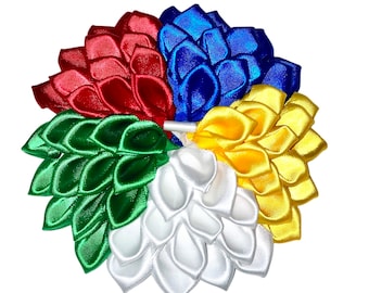OES Order of Eastern Star colors flower brooch,  flower corsage broach pin