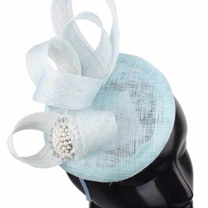 Kapelusz z koralikami w kształcie węzła na wyścigi konne Del Mar, elegancki kapelusz, wesele, kościół, Royal Ascot, imprezy koktajlowe, przyjęcie herbaciane, formalne, okazje do noszenia kapelusza