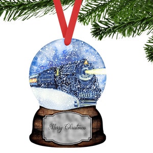 Holiday Express: Musical Water Snow Globe with Children Riding a Train