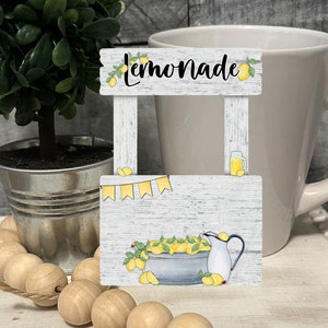 Lemonade Stand Farmhouse Kissing Booth/Lemonade Stand Shaped Tiered Tray Hardboard Ornament Decor