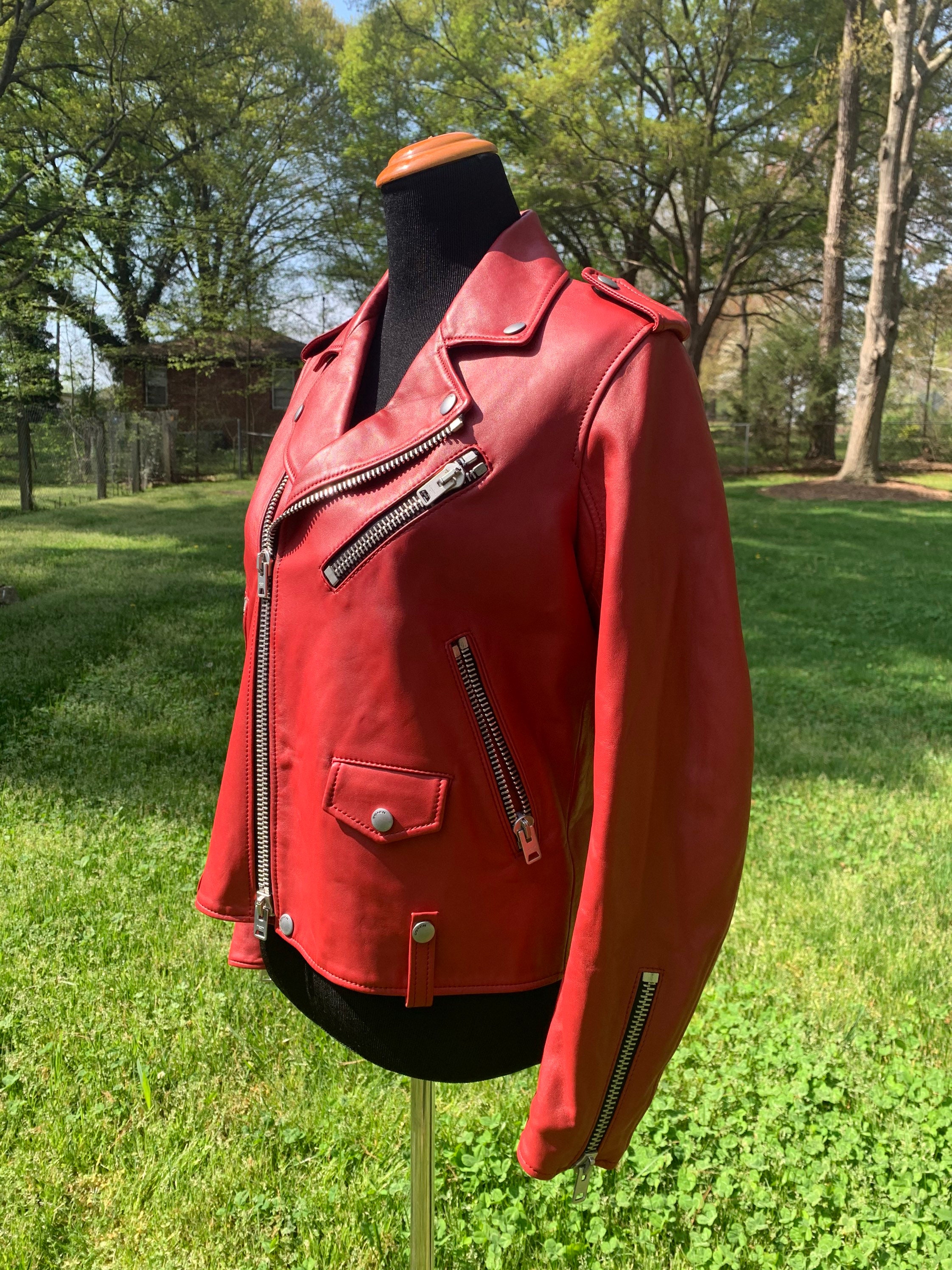 Rare Red Leather COACH Jacket No Longer in Store Etsy UK