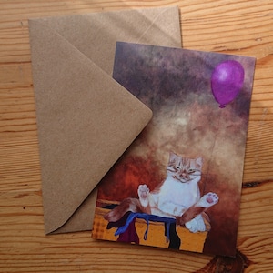 Carte postale "Sassy Cat" carte de voeux avec enveloppe