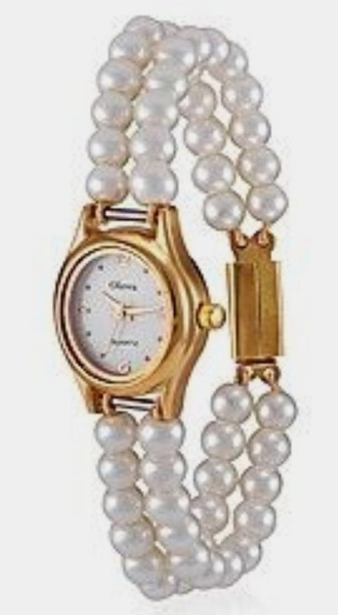 Perlen Armband Uhr weiß Süßwasser Perle Armband Uhr aus Etsy