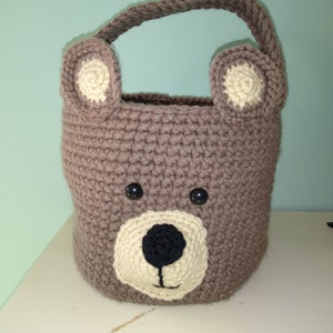 crochet basket, teddy bear PATTERN