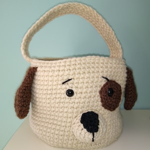 crochet basket, puppy PATTERN