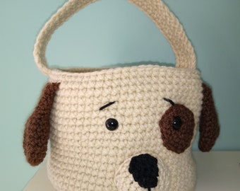 crochet basket, puppy PATTERN