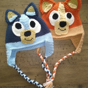 Blue or Red Heeler crochet hat PATTERN image 1